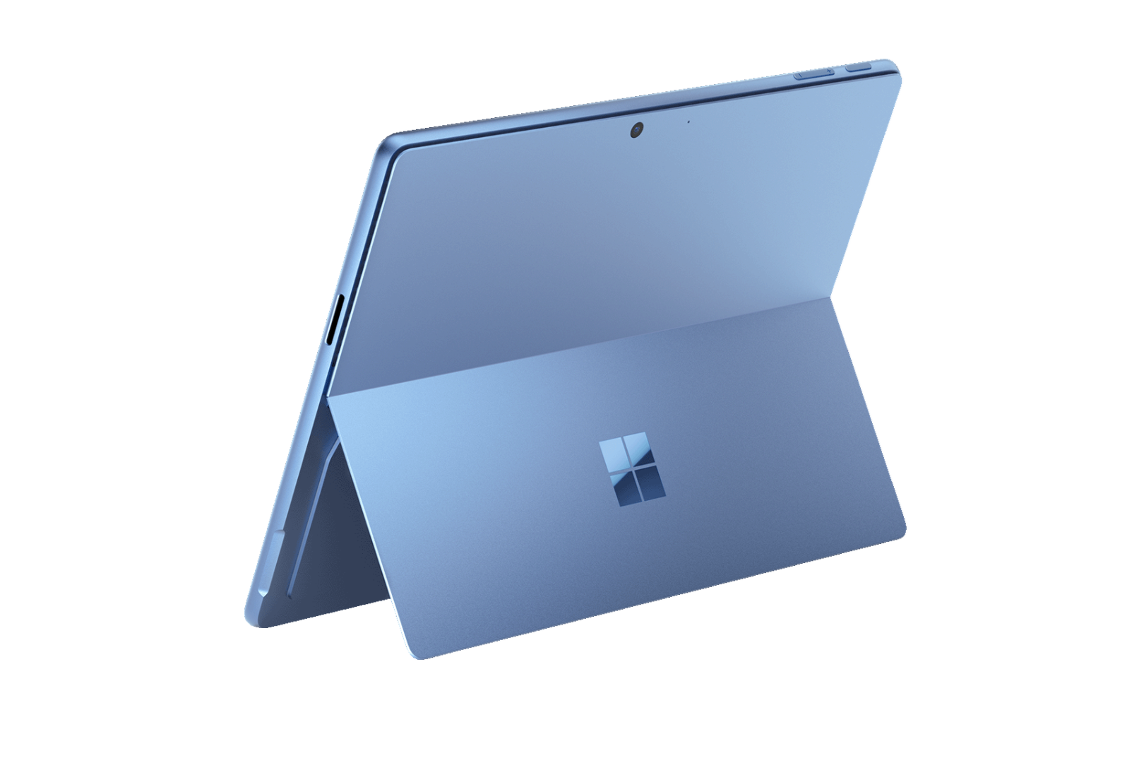 Left render of Surface Pro Ocean 13 with color bloom screen