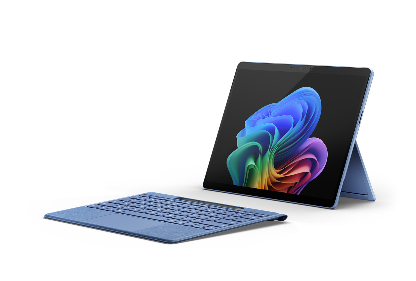 Right render of Surface Pro Ocean 13 with color bloom screen