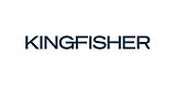 Text KINGFISHER written in blue on a white background.
