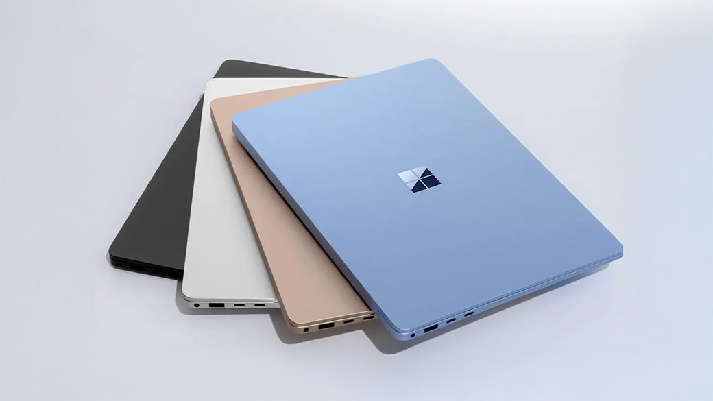Four Surface devices in different colors.