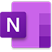 Microsoft OneNote logo.