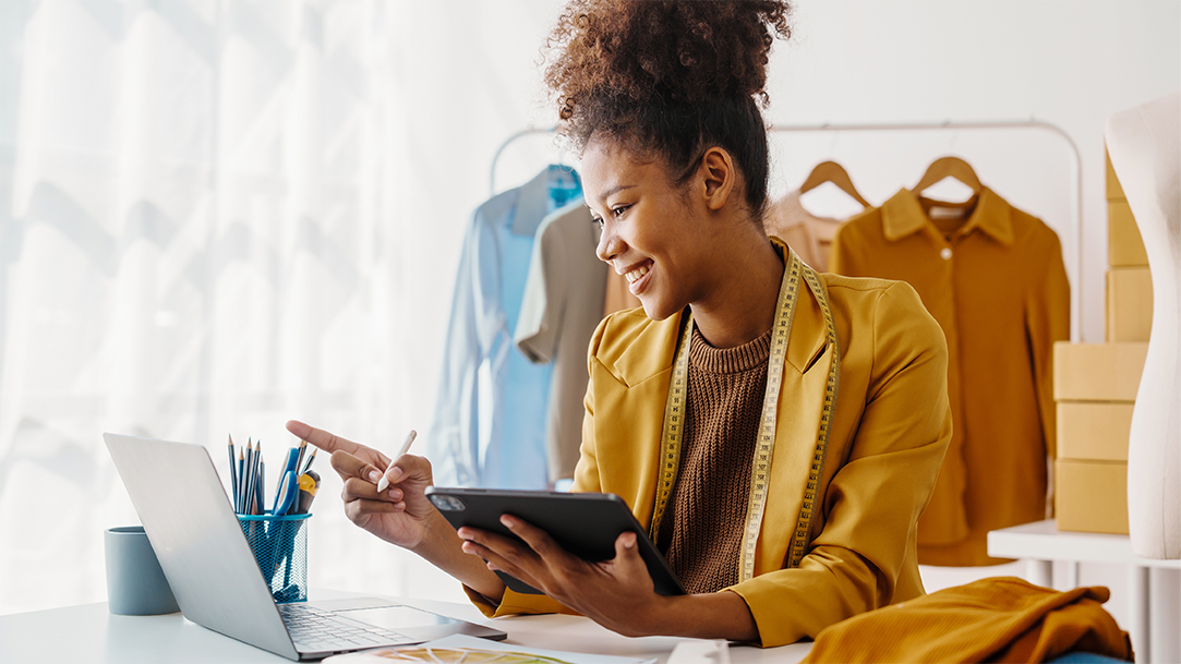 African American clothing designer selling an eco-friendly fashion brand