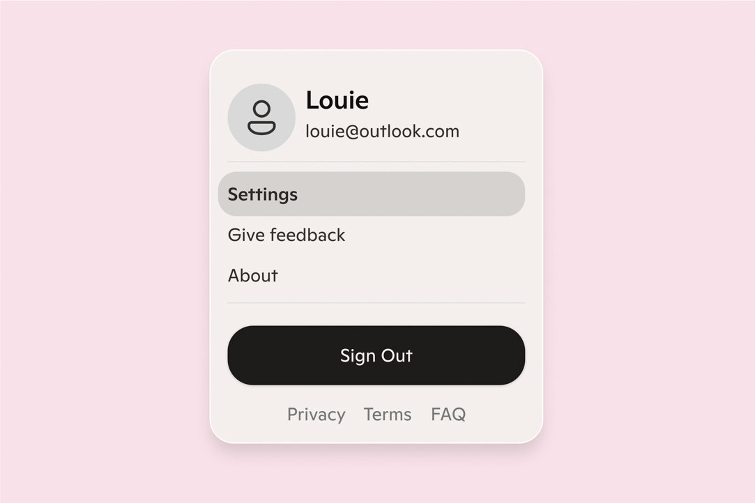 Copilot settings window on a light background