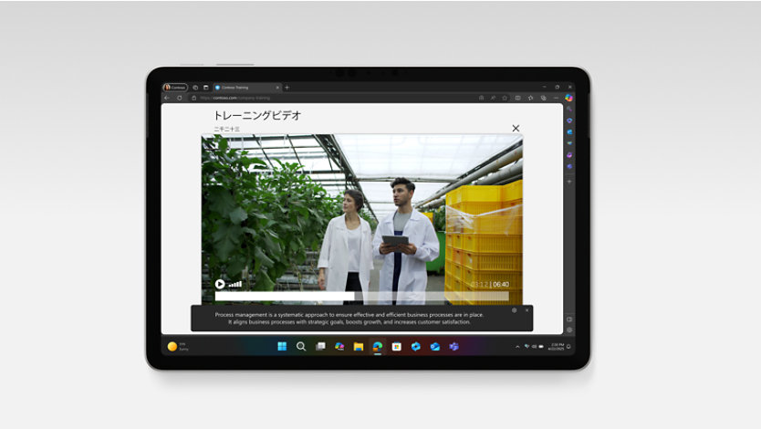 Surface Pro showing live captions