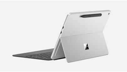 Surface Pro with kickstand, shown from back.