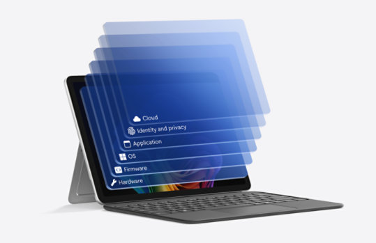 Surface Pro showing layers of security