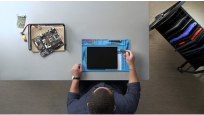 Person repairing a Surface Pro