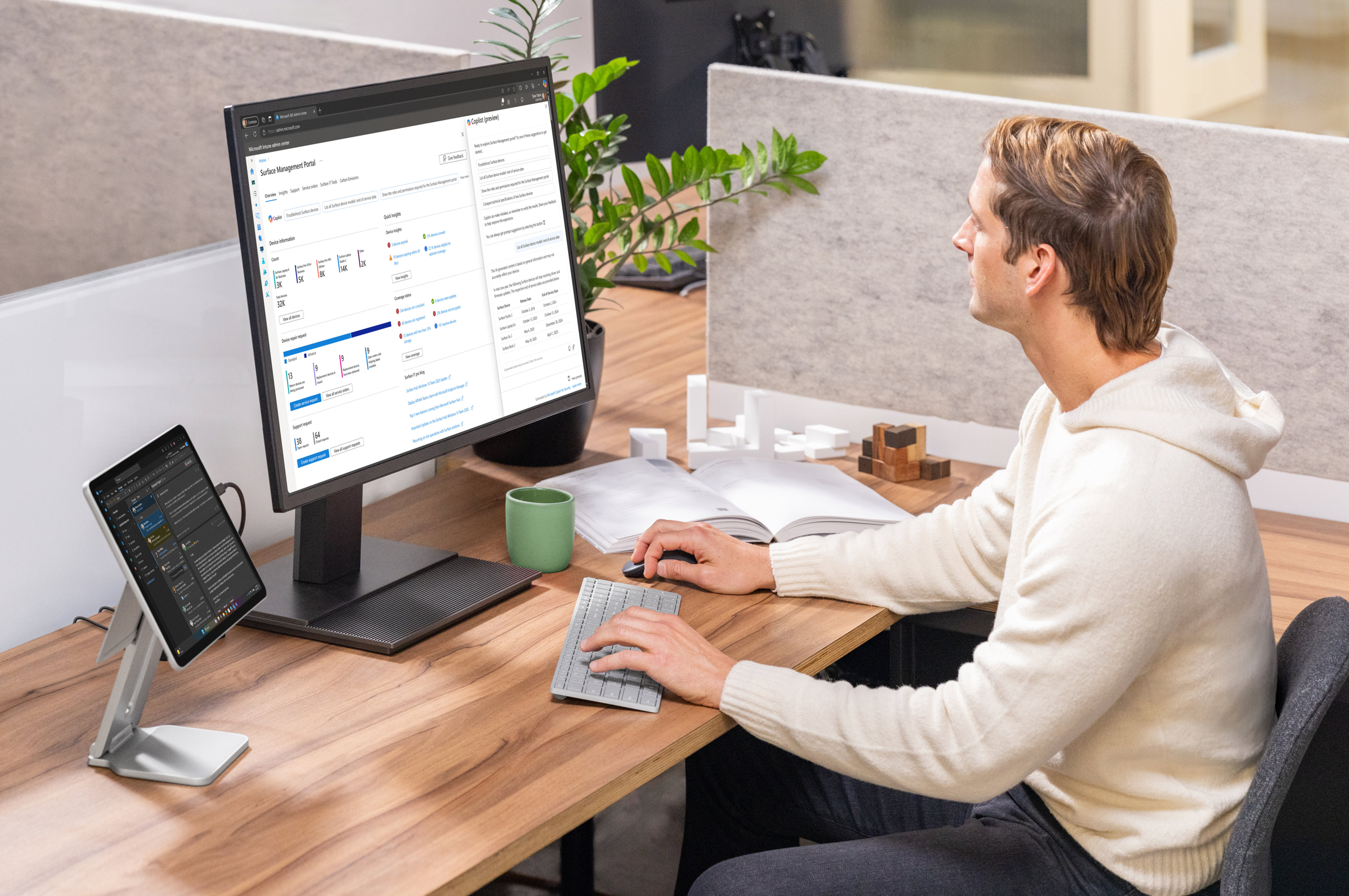 Person managing devices